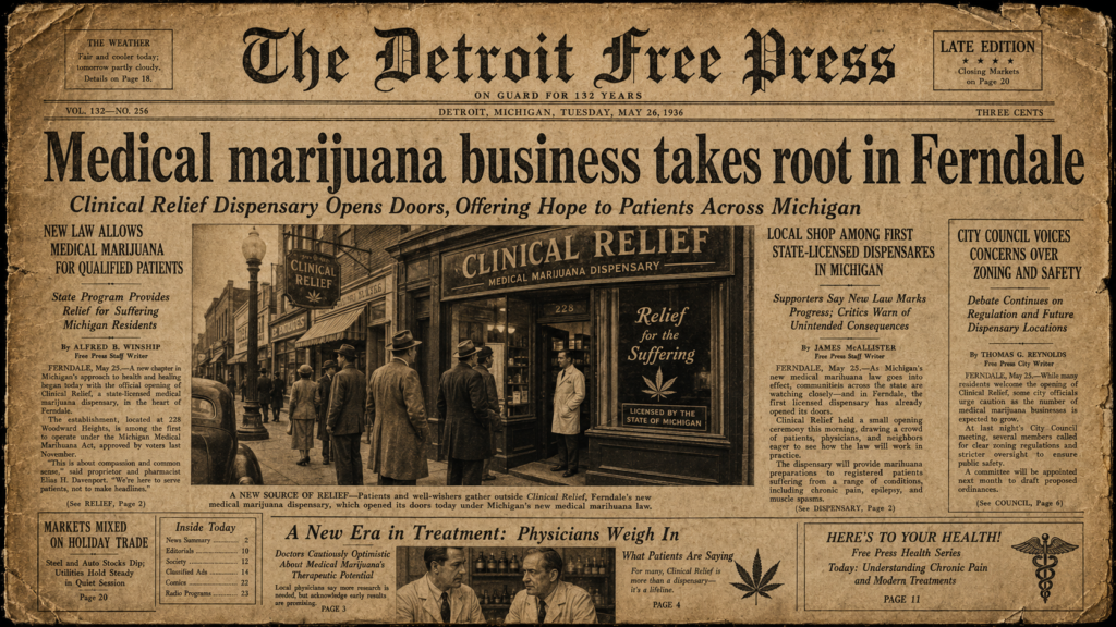 clinical relief dispensary the detroit free press